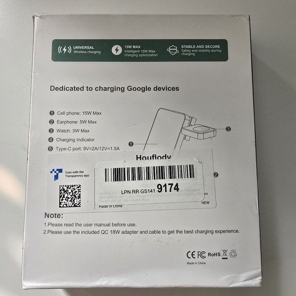 Houflody 3-in-1 Foldable Wireless Charging Station – New - Picture 5 of 10